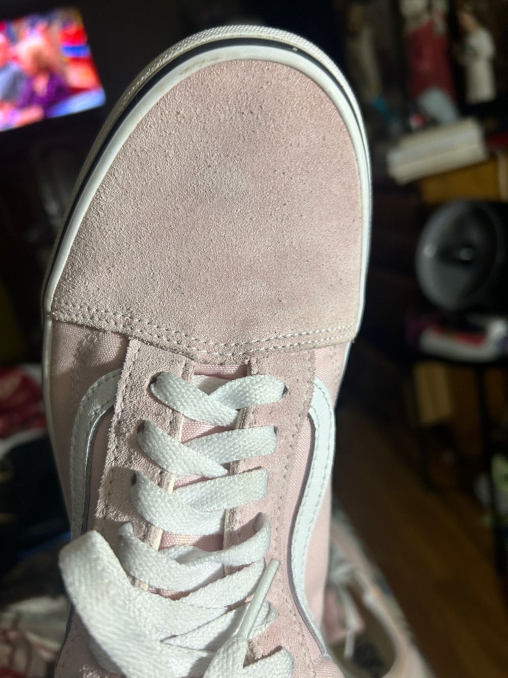 Vans Old Skool Sneakers in Light Pink and White